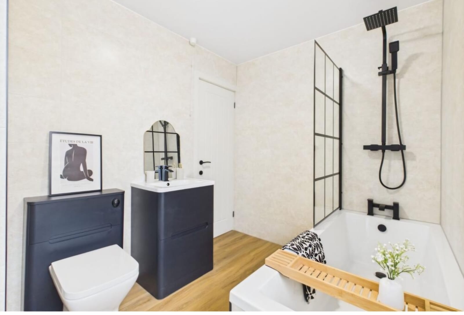 white wooden cabinet near window