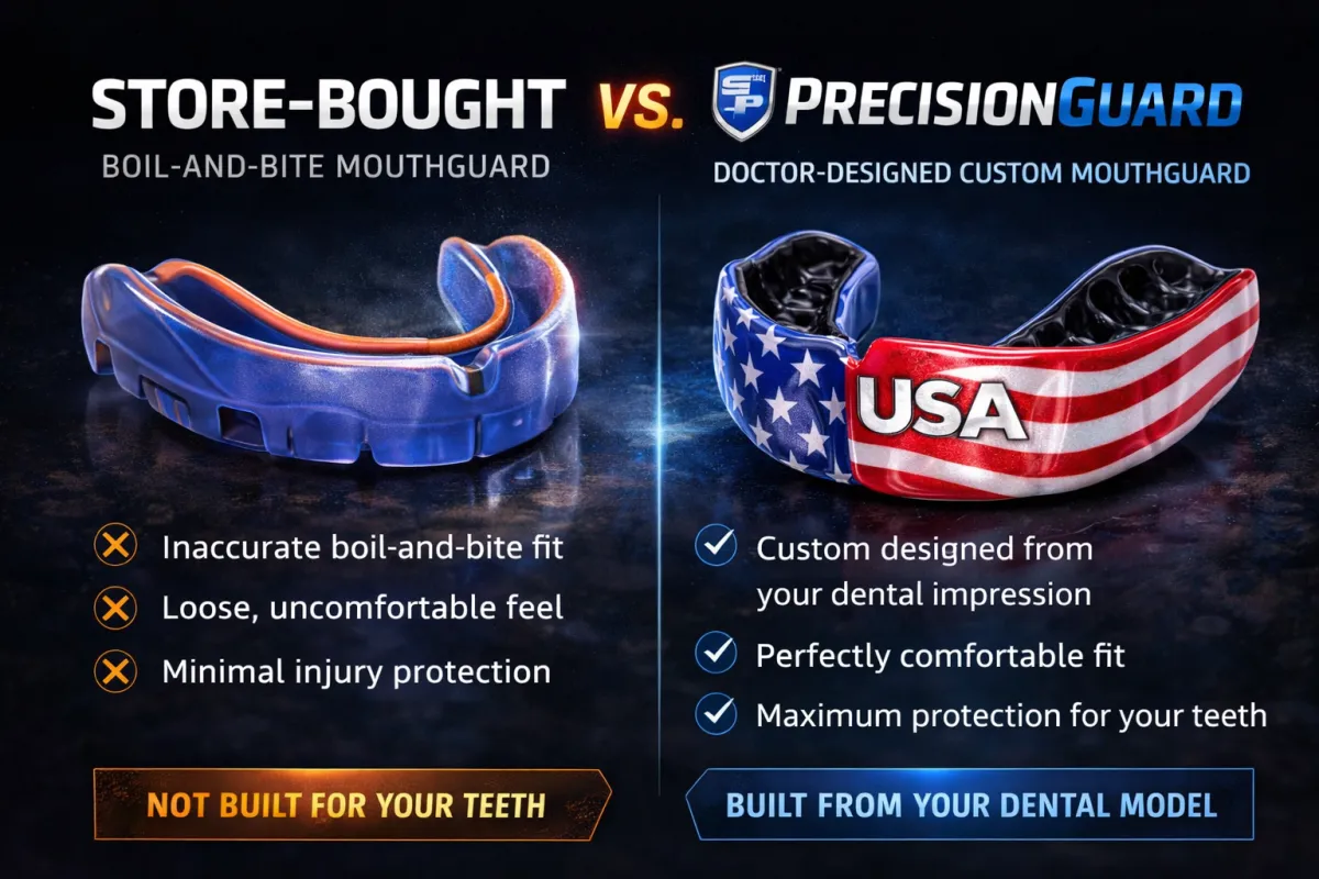 professional grade custom mouthguard with breathable slim profile