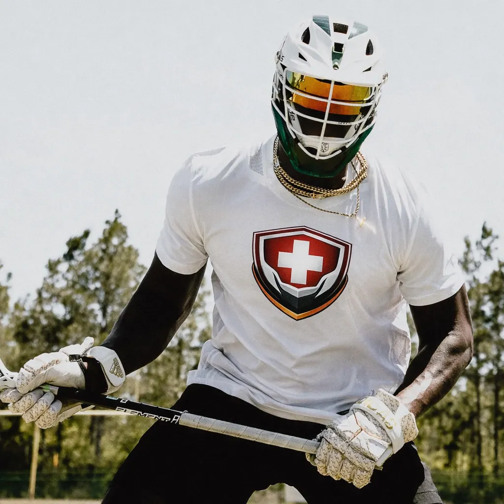 hockey player wearing mouthguard