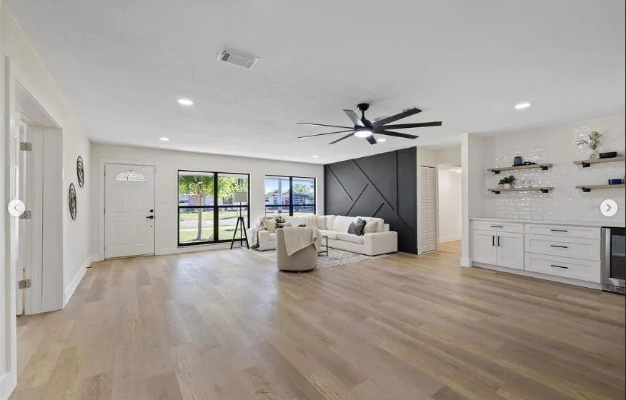 gray bed in bedroom