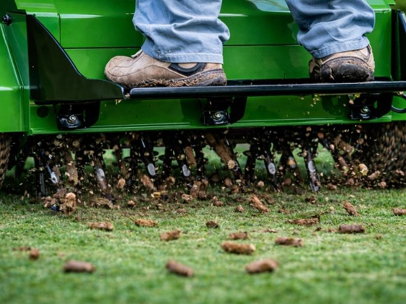 Core aeration and overseeding photo in College Grove, TN