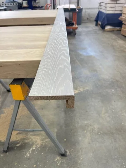 Custom Wood Lock-Miter Waterfall Nosing