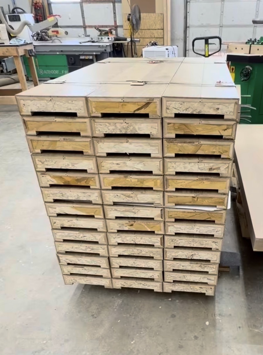 Pre-finished treads with channel for metal mounting bracket