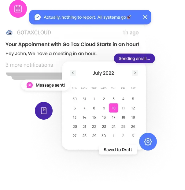 Go Tax Cloud appointment notification