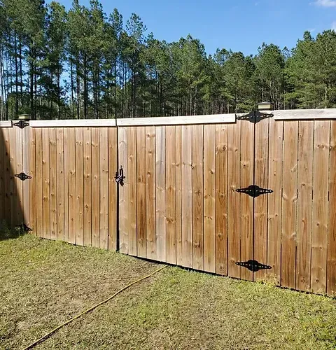 	beautiful Summerville fence double gate