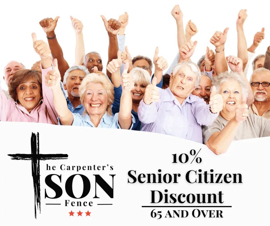 	happy senior citizens get fence discount