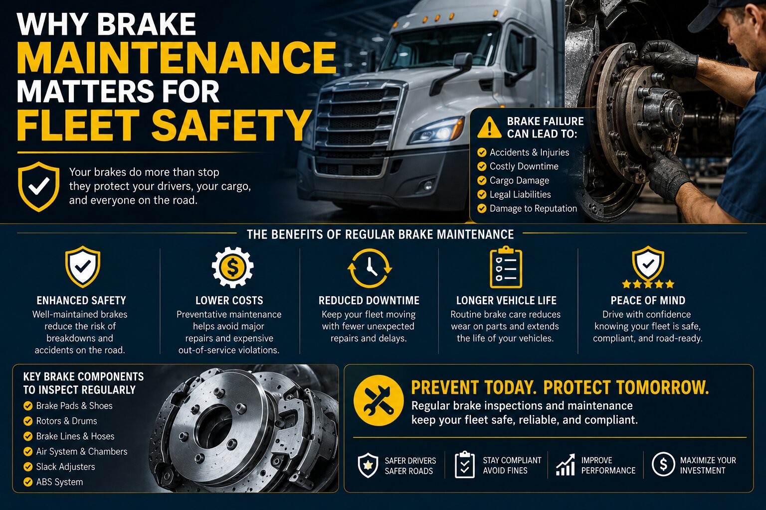 Brake maintenance for fleet safety