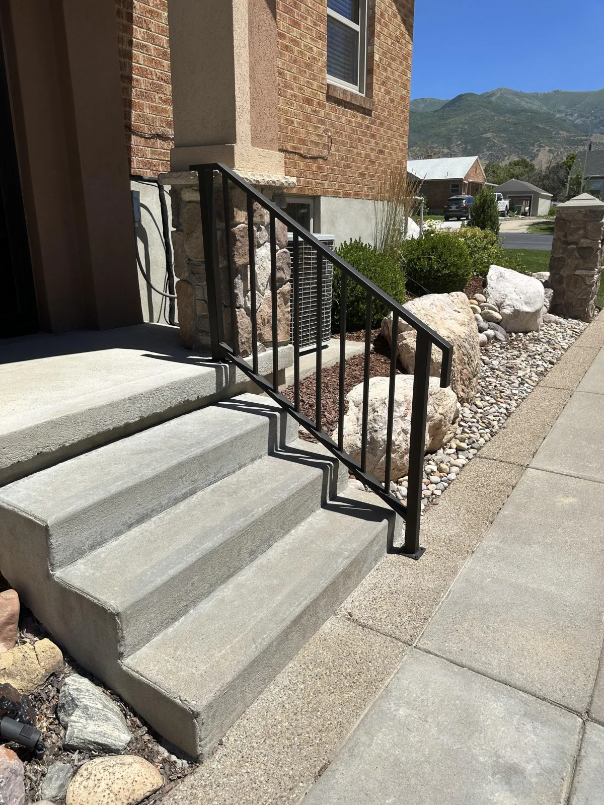Beautiful custom, outdoor metal railings