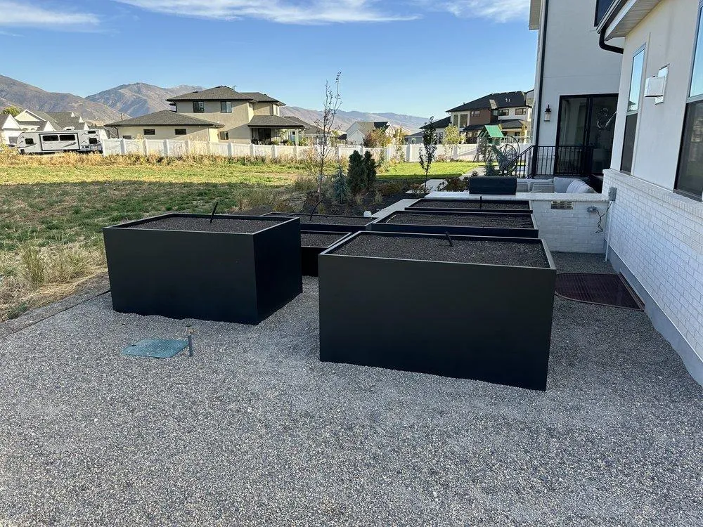 modern metal planters