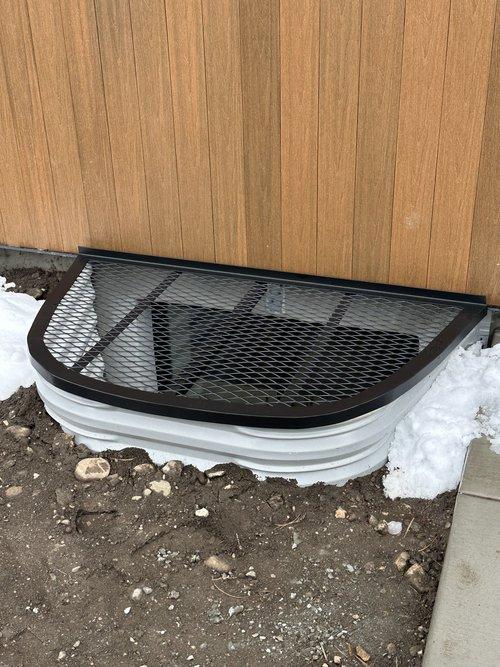 custom fit basement window well covering