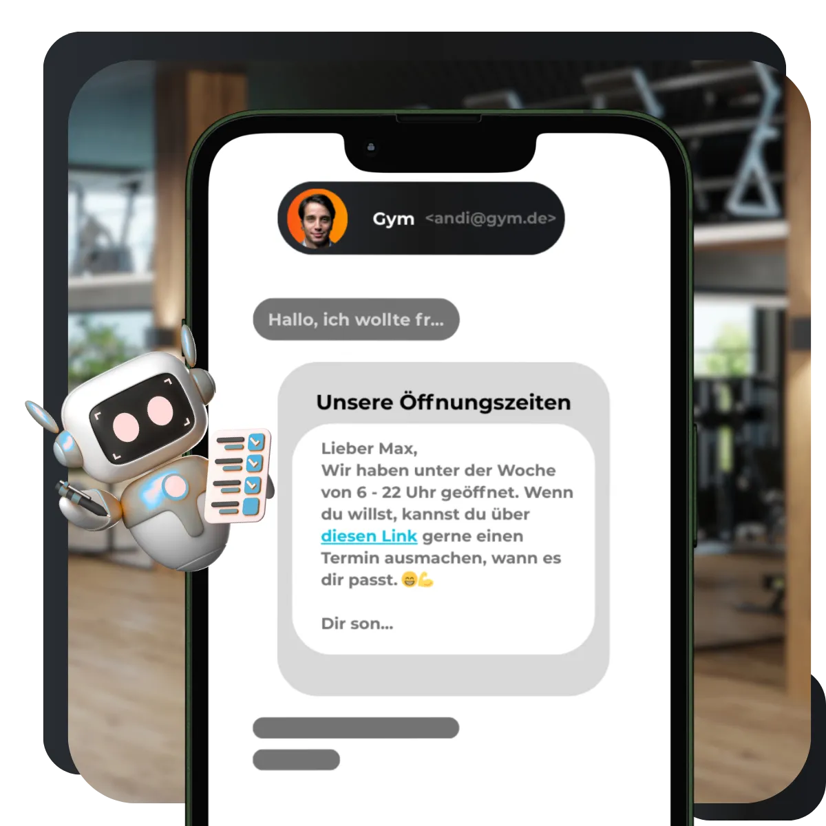 Email - Assistet für KI - Software für Gyms