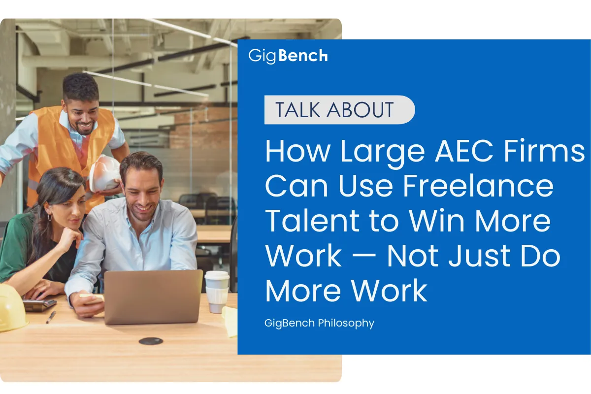 How can large engineering firms use freelance professionals strategically?