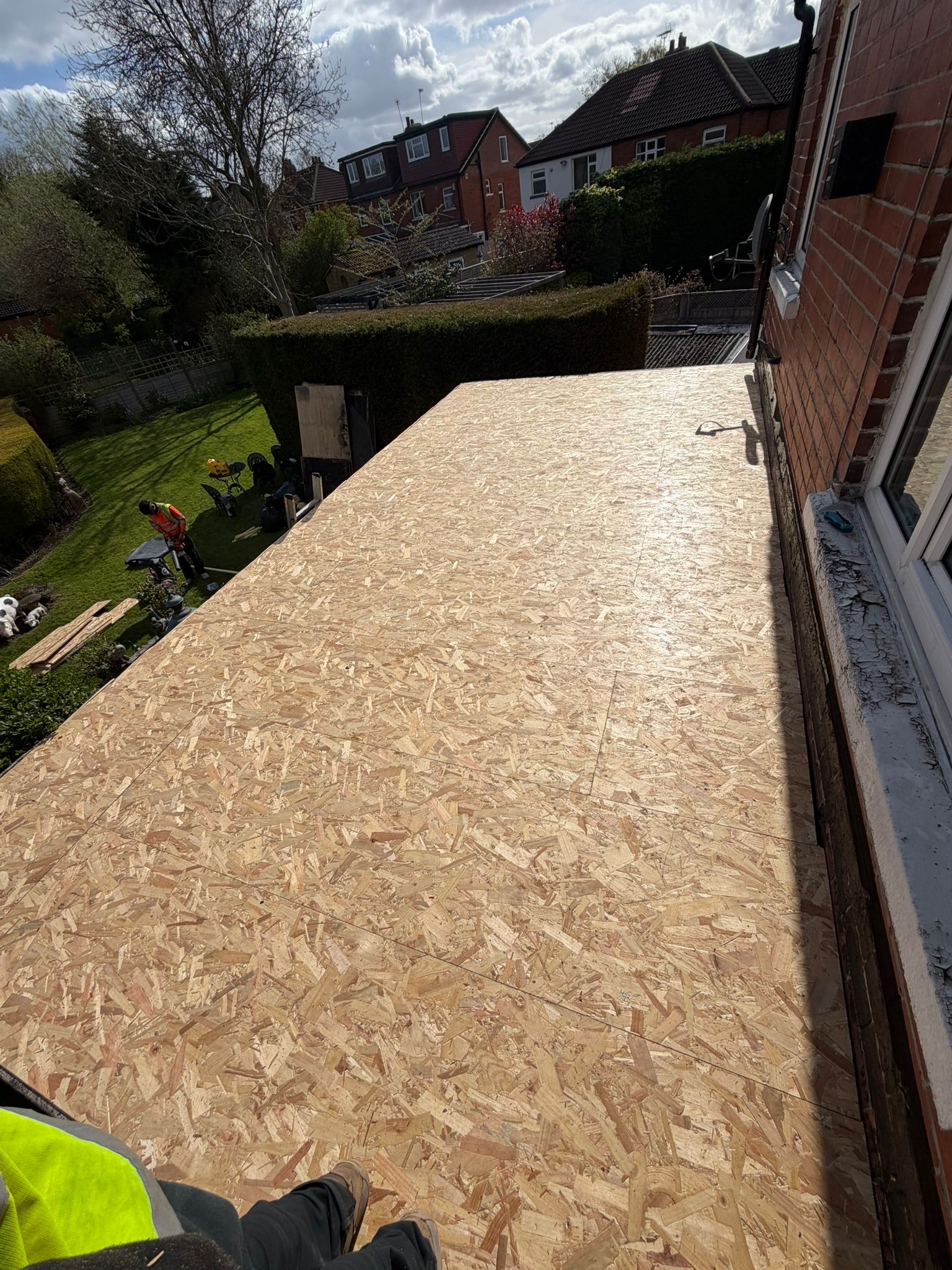 Flat roof decking preparation