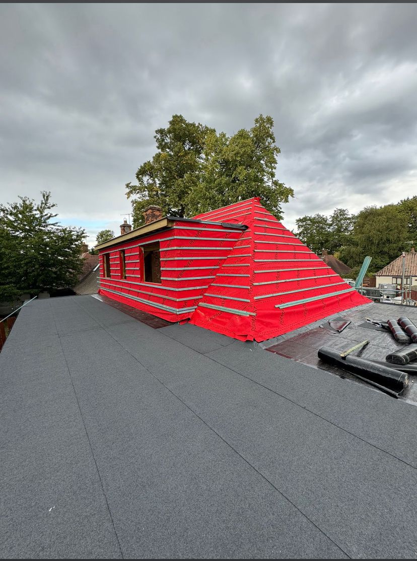 New tiled roof installation on a residential extension