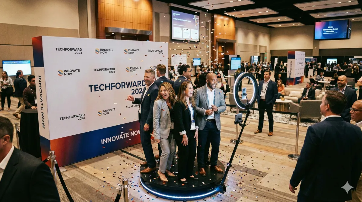 Elegant wedding cake display with floral arrangements