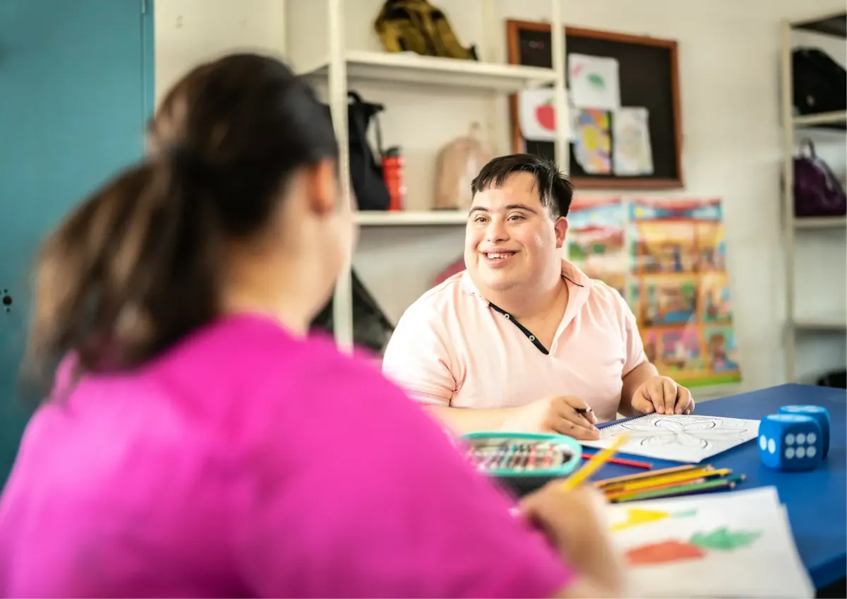 a person with special needs participating in the better steps services