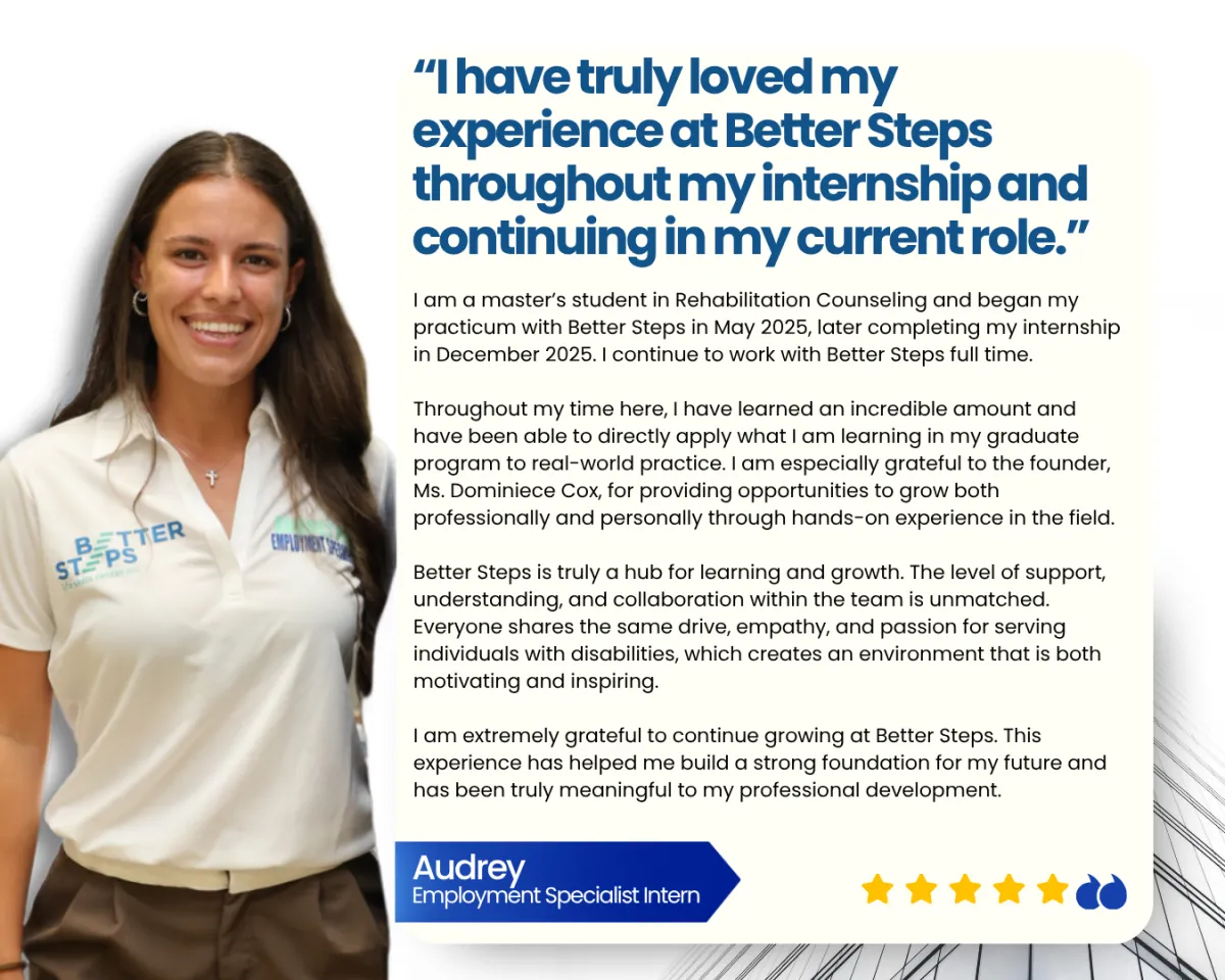 Internship success story at Better Steps