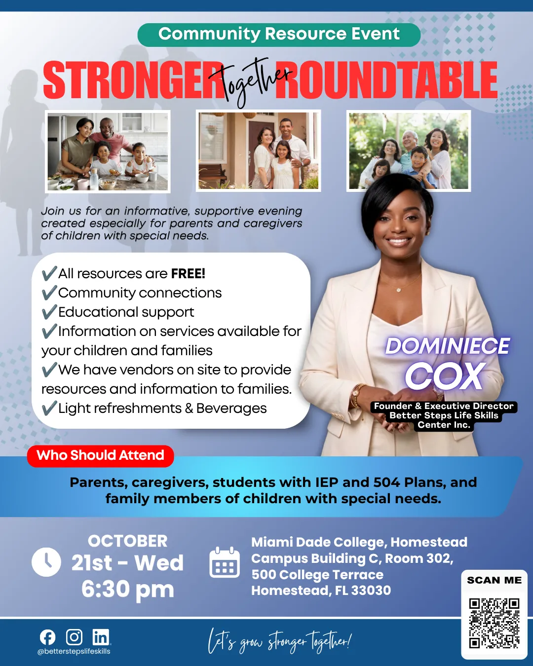 Community Resource Event Stronger Together Roundtable October