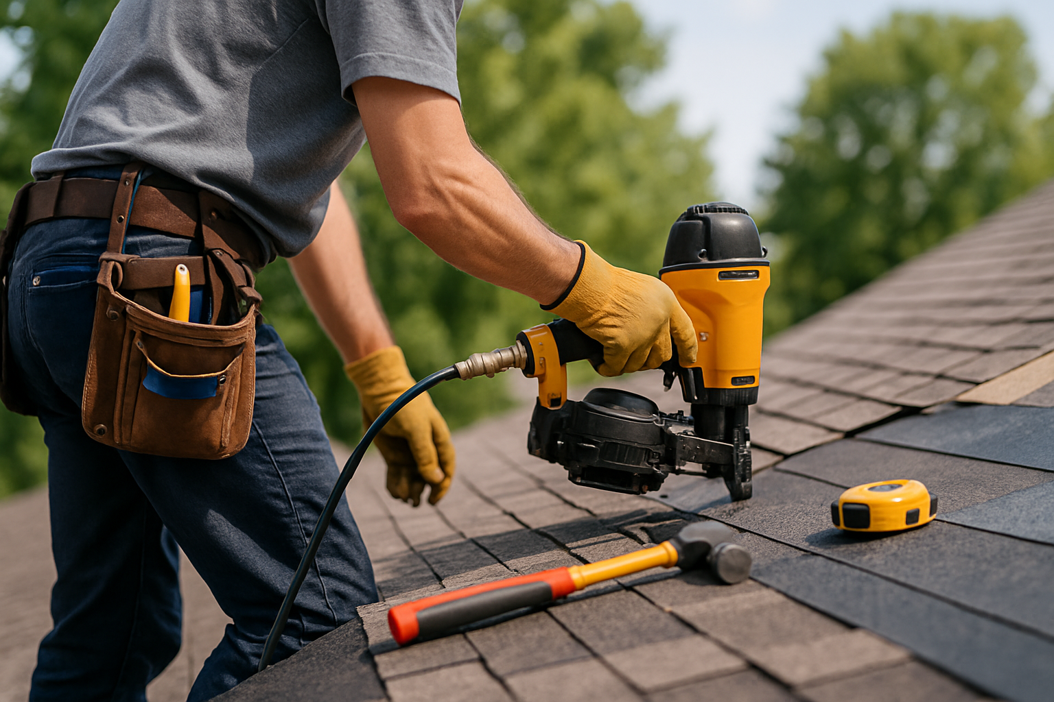 Licensed roofing crew replacing shingles on Parker Colorado home