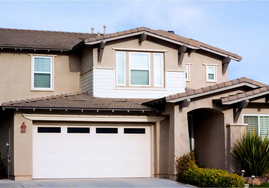 Stucco finished House