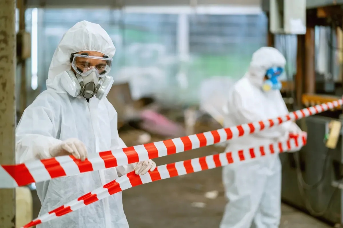 PPE for needle sweeps Cleaning properties