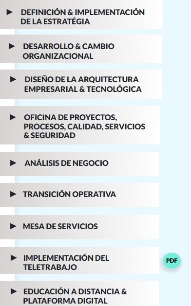 Áreas de Servicio