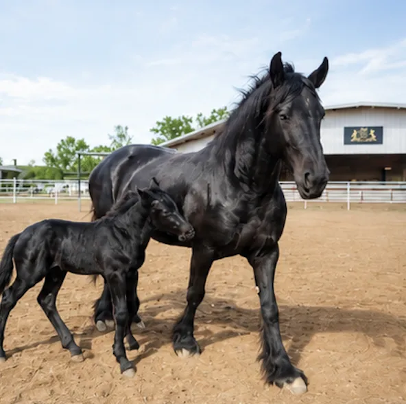Professional equestrian arena with premium footing