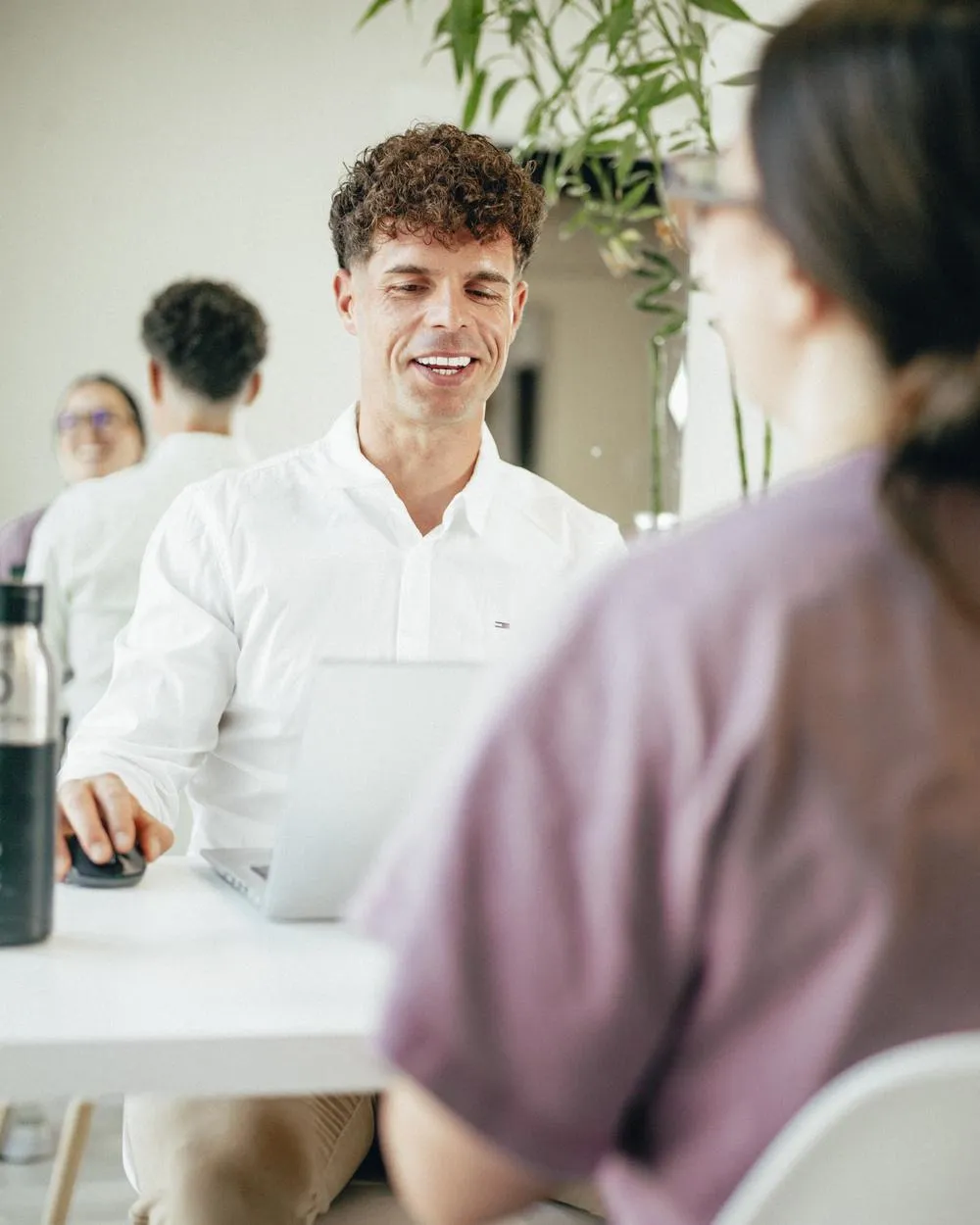 white ceramic bowl with food