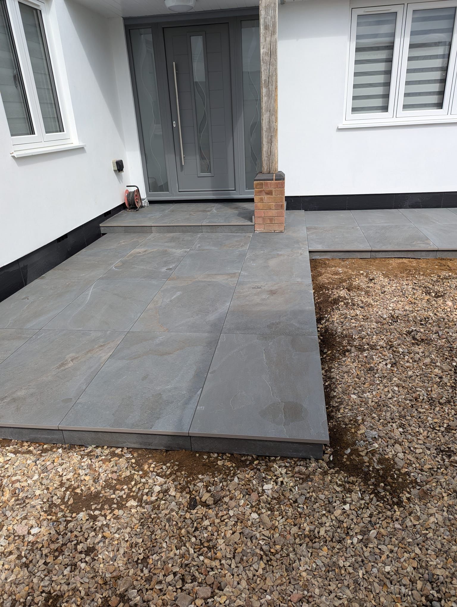 Our Patio Tiling Process | Evesham
