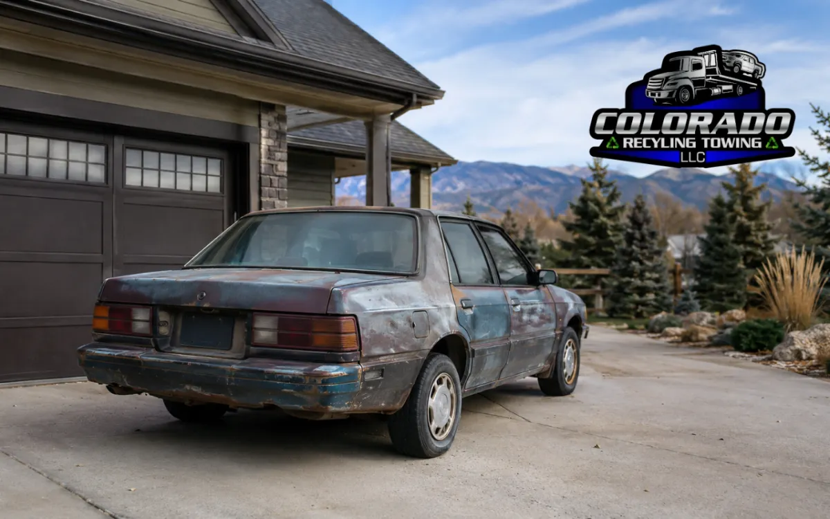 Junk Car Taking Up Driveway Space in Colorado