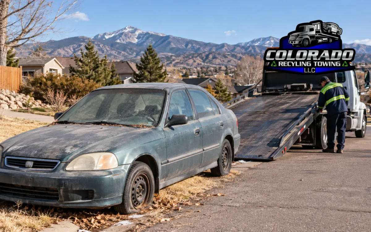 Cash for junk sedans in Colorado with an old car ready for pickup