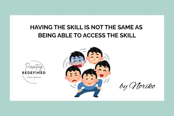Having the skill is not the same as being able to access the skill