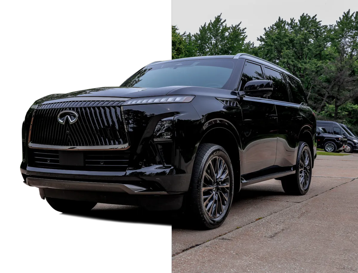 LH3 luxury black SUV limousine Cleveland airport transportation wedding prom service