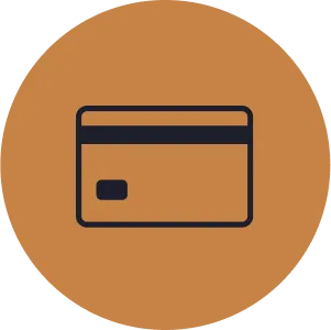 Credit card icon showing LH3 accepts Visa, Mastercard, American Express, Discover, and JCB