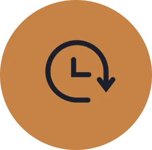 Clock icon symbolizing LH3 24/7 premium chauffeur service availability