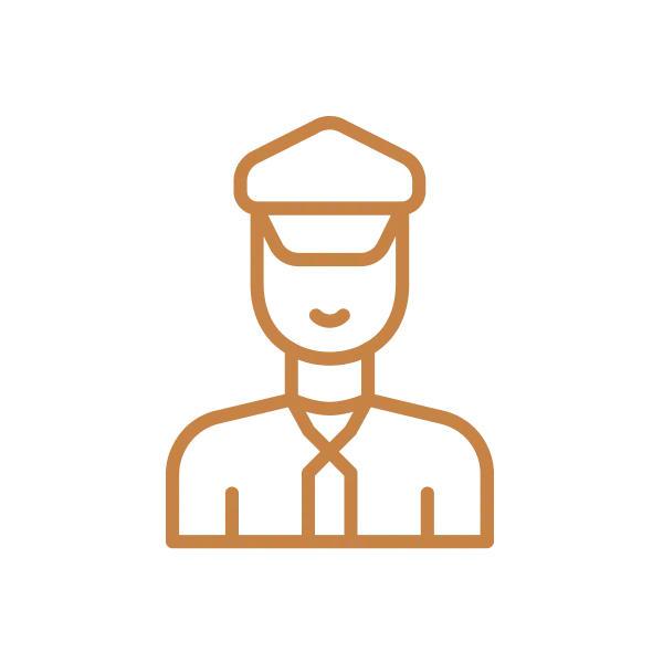 Chauffeur icon representing LH3 trained professional drivers for airport transportation"