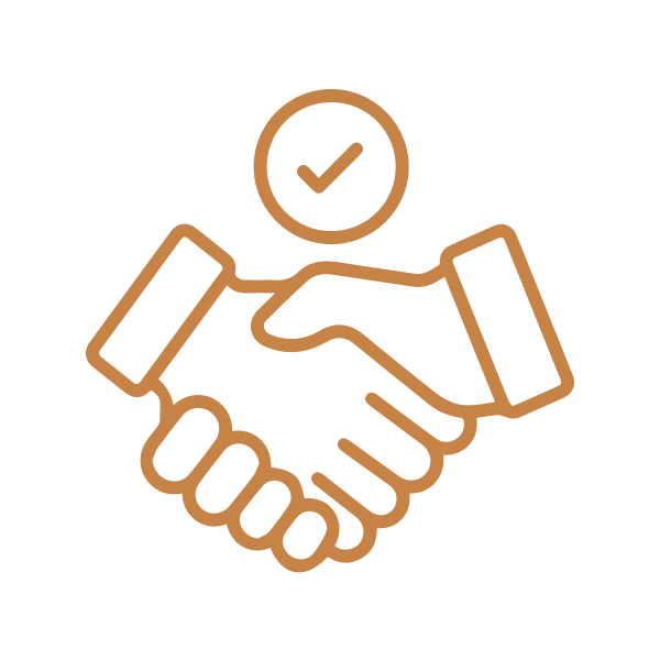 Handshake icon symbolizing LH3 SUV service reliability across Ohio"