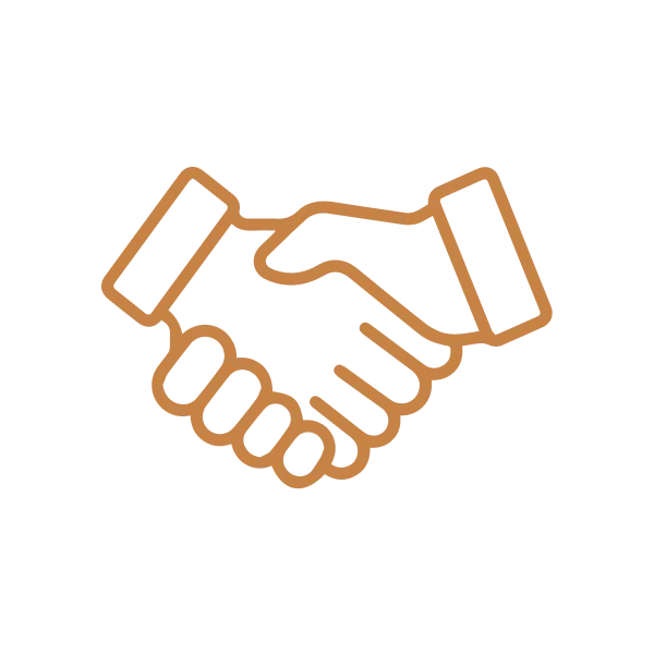 Handshake icon symbolizing LH3 meet-and-greet airport transfer service"