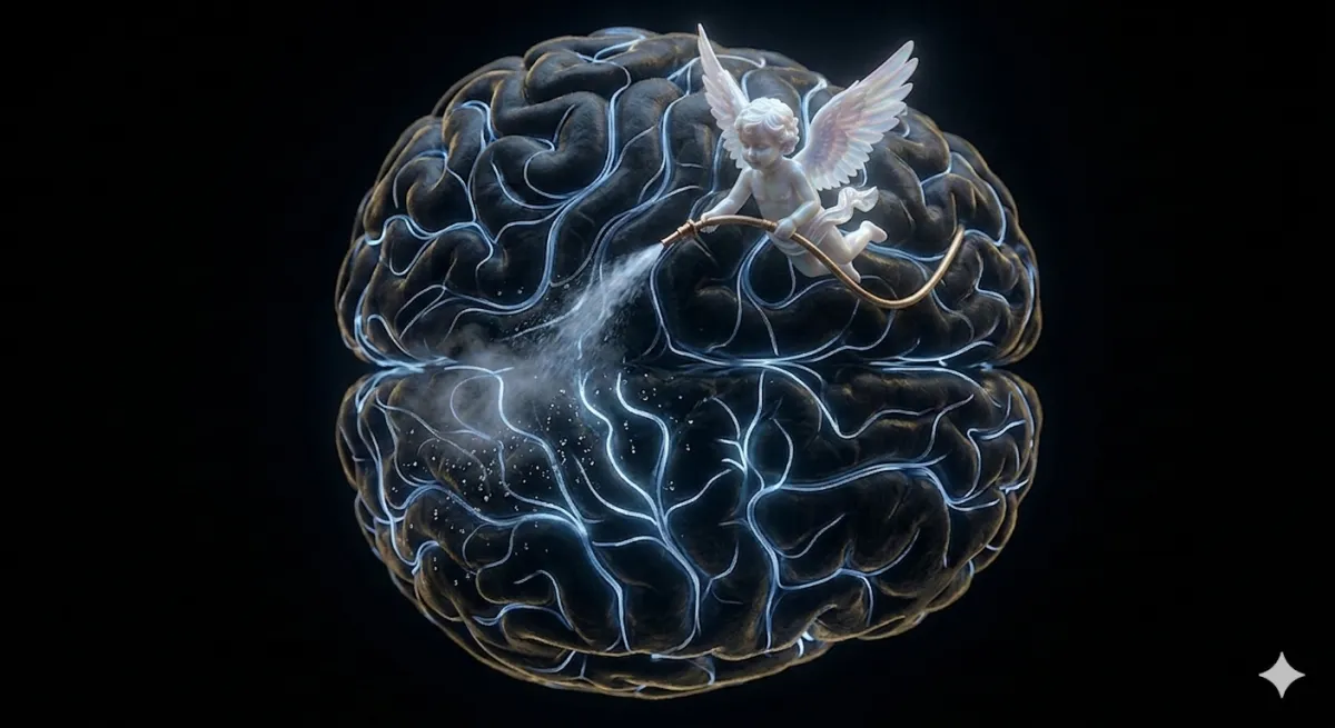 anjo fazendo lavagem cerebral