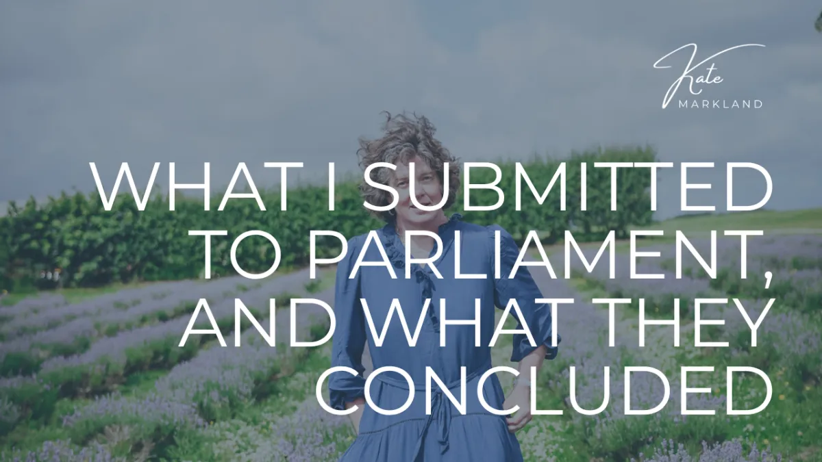 What I Submitted to Parliament, and What They Concluded