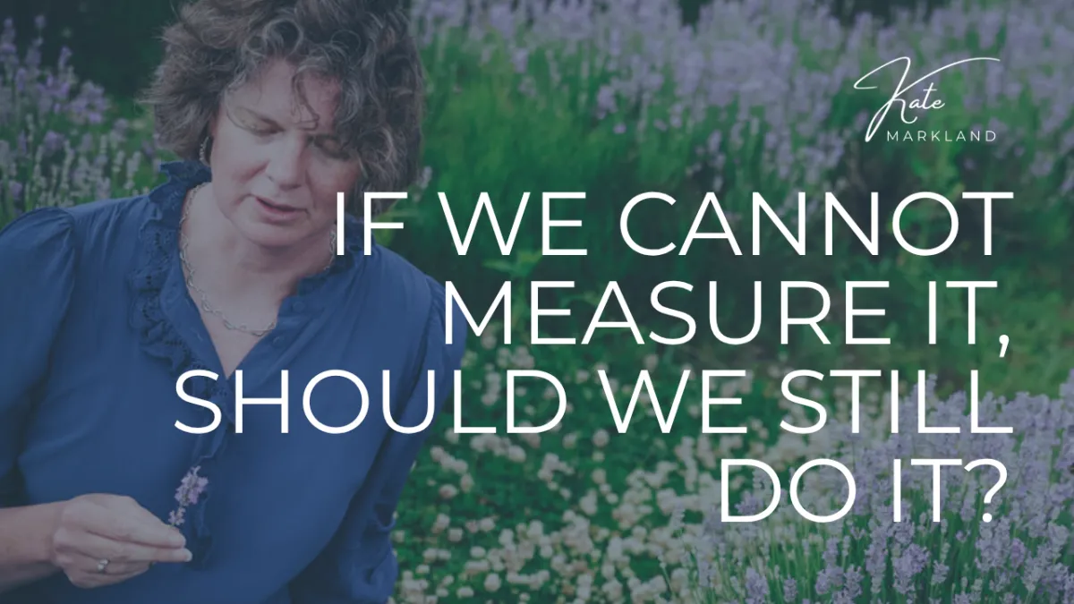 If We Cannot Measure It, Should We Still Do It?
