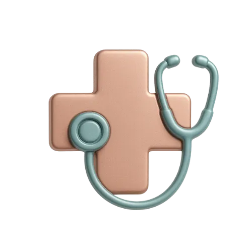 doctor holding red stethoscope