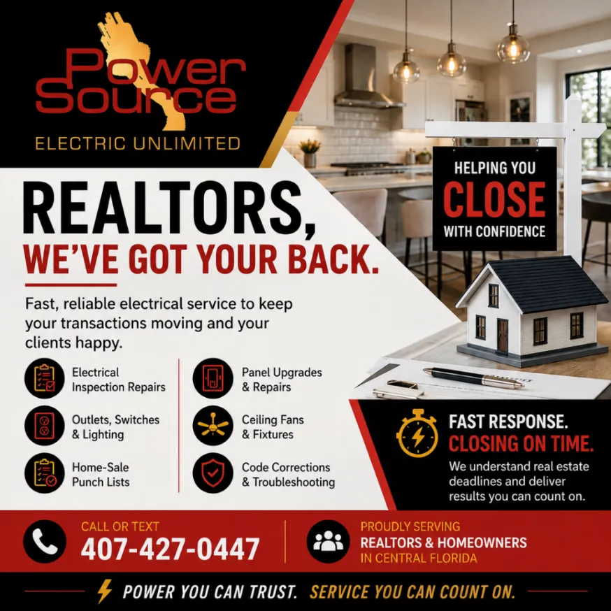 Power Source Electric Unlimited Realtor Partnership Program Details and Fast-Track Closing Support
