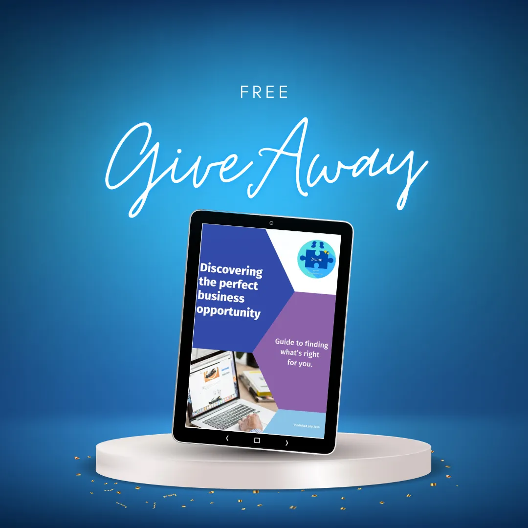 Image of tablet with free resource guide cover page showing on the screen. Tablet is stood up on a circular platform with the words fee give away above. 