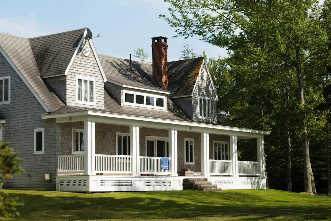 Beautiful exterior of three story home