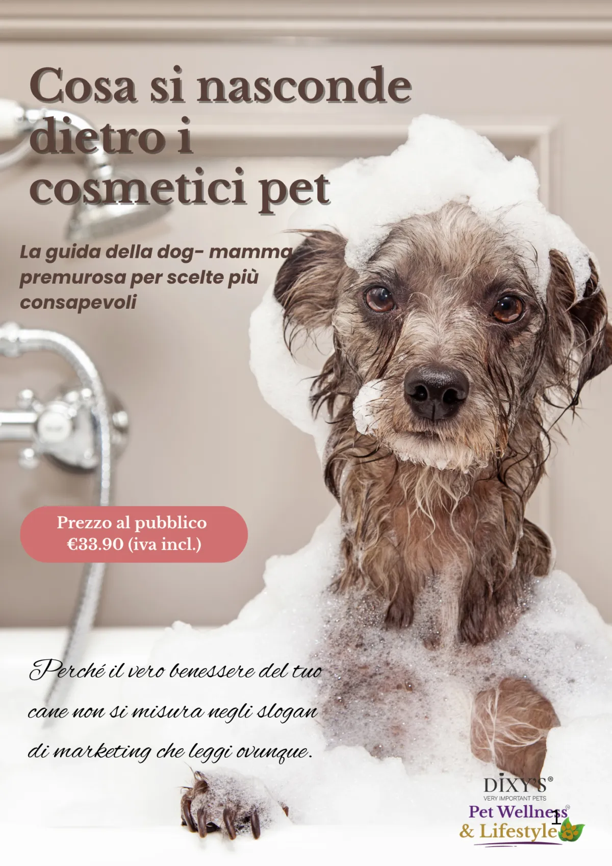 immagine di un cane in una vasca con bollicine di sapone