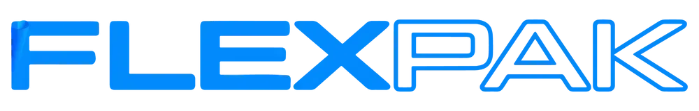 FlexPak company logo with blue text