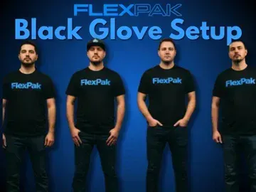 Flexpak black glove setup for the ultimate pre-roll production launch