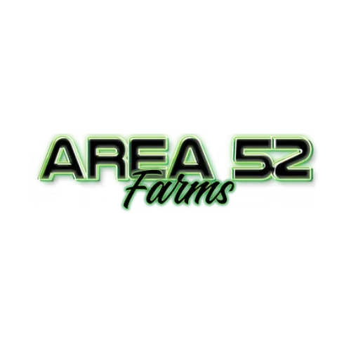 Area 52 cannabis brand logo featured in FlexPak Max client testimonial
