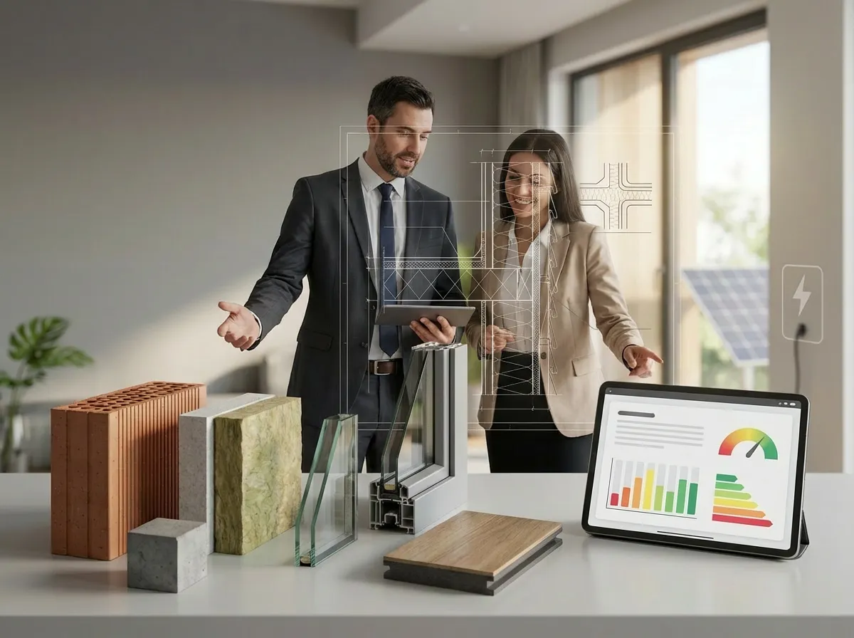 Modern office space with glass walls and light decor.